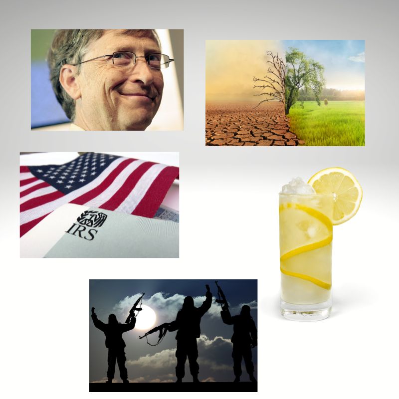 Bill Gates, la tyrannie du changement climatique, les Chemises brunes de l’IRS, un comptoir de limonade et la Guerre Civile